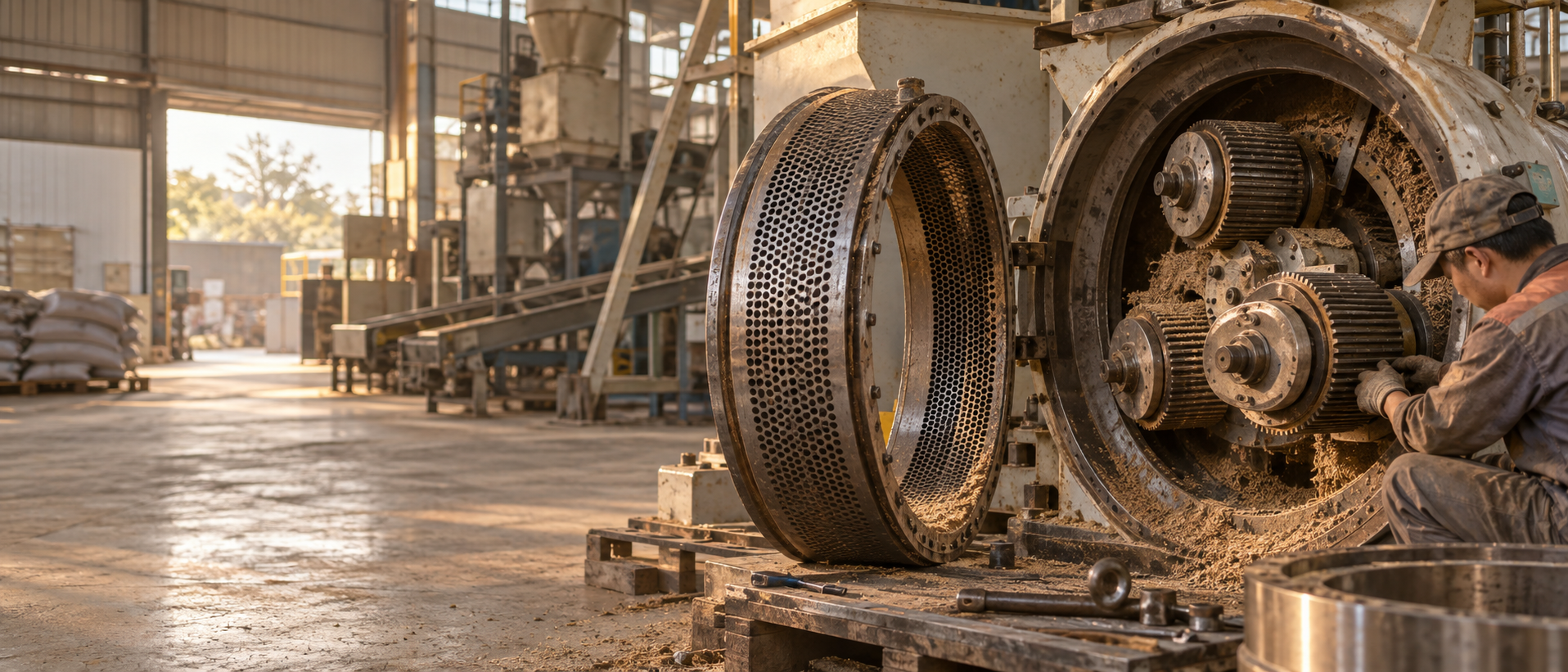 Pelletizing equipment maintenance